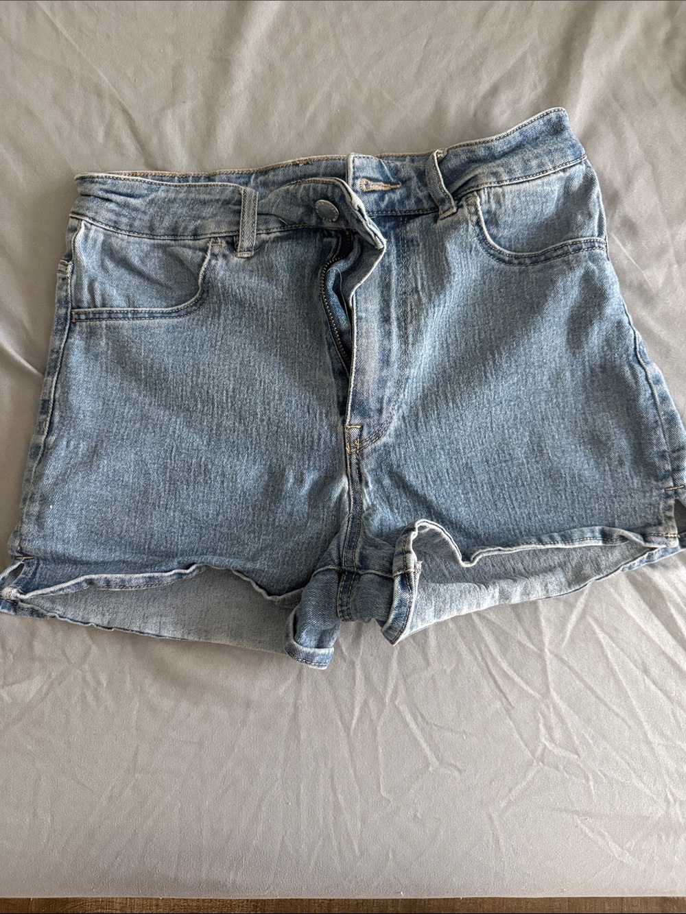 H&M Light Wash Denim Cutoff Shorts
